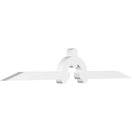 Ekena Millwork Ericson Architectural Grade PVC Gable Bracket, 96"W x 16"H x 4"D x 4"F, 4/12 Pitch GBP096X16X0404ERI00